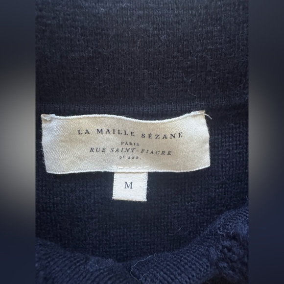 Sezane  Betty cardigan sweater  navy M - Picture 7 of 7